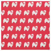 Chow Chow Hund Silhouette Pater Red Stoff (Muster)