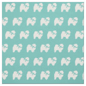 Chow Chow Hund Silhouette Pet Aquamarin Stoff (Muster)