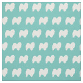 Chow Chow Hund Silhouette Pet Aquamarin Stoff (Muster)