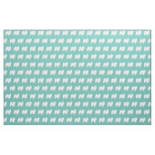 Chow Chow Hund Silhouette Pet Aquamarin Stoff (Fat Quarter (45,7 x 55,9 cm))