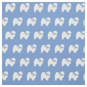 Chow Chow Hund Silhouette Pet Light Blue Stoff (Muster)