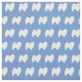 Chow Chow Hund Silhouette Pet Light Blue Stoff (Muster)