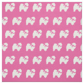 Chow Chow Hund Silhouette Pet Pink Stoff (Muster)