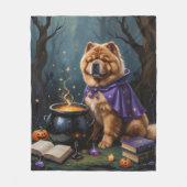 Chow Chow Hund Whimsical Halloween Malerei Fleecedecke (Vorderseite)