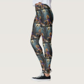 Chow Chow Hund Whimsical Halloween Malerei Leggings (Links)