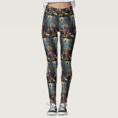 Chow Chow Hund Whimsical Halloween Malerei Leggings (Vorderseite)