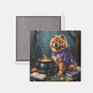 Chow Chow Hund Whimsical Halloween Malerei Magnet