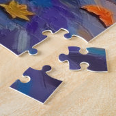 Chow-Chow-Hunde beim Trick-or-Treat Halloween-Kost Puzzle (Seite)