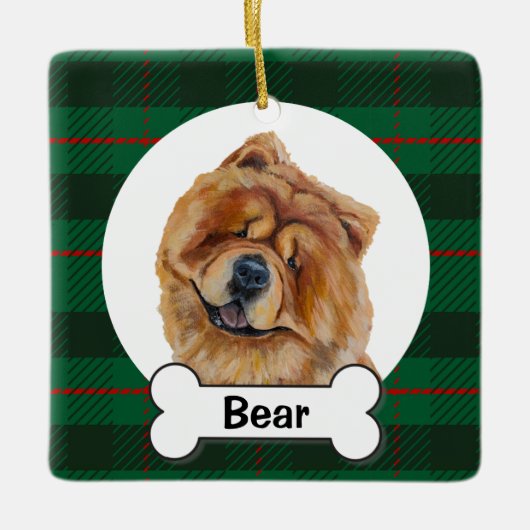 Chow-Chow-Hunde-Ornament Keramikornament (Vorderseite)