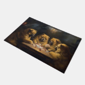 Chow Chow Hunde Poker Kunst Fußmatte (Schrägansicht)