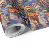 Chow Chow Hunde Trick-oder-Treating Halloween-Kost Geschenkpapier (Rolleneckpunkt)