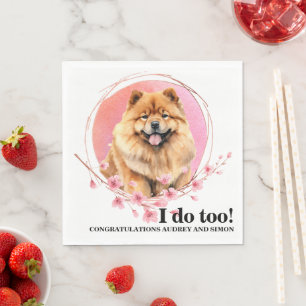 Chow Chow Hundehochzeitsservietten mit Foto Serviette