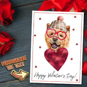 Chow Chow Hundeliebhaber Valentinsgeschenk Feierta Feiertagskarte