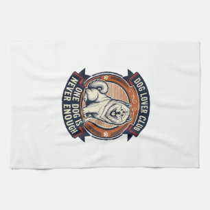 Chow Chow Hundeshirt Ein Hund ist nie genug Retro  Geschirrtuch