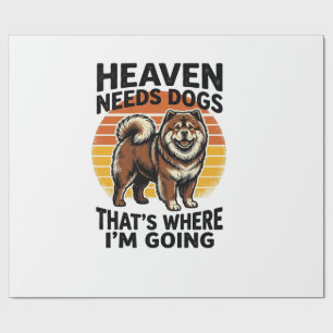 Chow Chow Hundeshirt Himmel Tribut Vintage Gravur Geschenkpapier