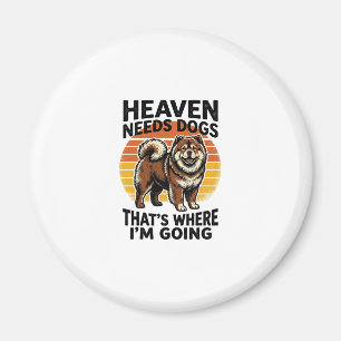Chow Chow Hundeshirt Himmel Tribut Vintage Gravur Magnet
