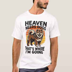 Chow Chow Hundeshirt Himmel Tribut Vintage Gravur T-Shirt