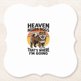 Chow Chow Hundeshirt Himmel Tribut Vintage Gravur Untersetzer