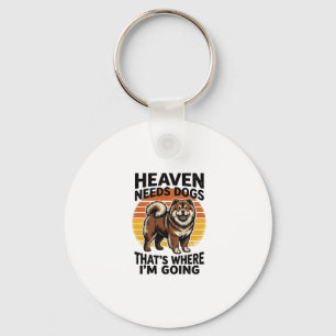 Chow Chow Hundeshirt Himmel Tribute Vintage Gravur Schlüsselanhänger