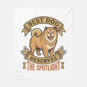 Chow Chow Hundeshirt Vintage Gravur Lustiges Haust Fleecedecke