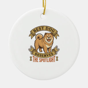 Chow Chow Hundeshirt Vintage Gravur Lustiges Haust Keramik Ornament