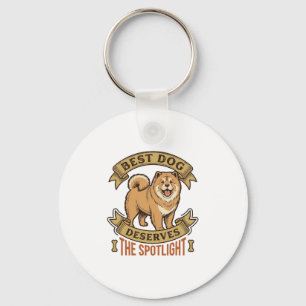 Chow Chow Hundeshirt Vintage Gravur Lustiges Haust Schlüsselanhänger