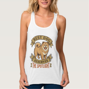 Chow Chow Hundeshirt Vintage Gravur Lustiges Haust Tank Top