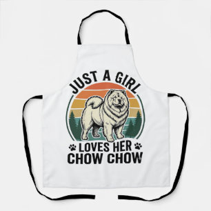 Chow Chow Hundeshirt Vintage Mädchen Hunde Liebhab Schürze