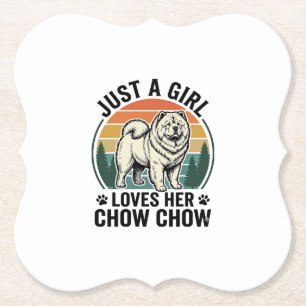 Chow Chow Hundeshirt Vintage Mädchen Hunde Liebhab Untersetzer