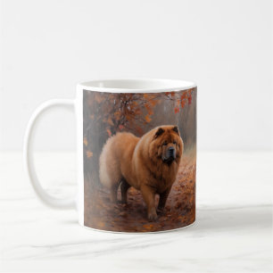 Chow Chow im Herbstlaub Fall Inspiriert  Kaffeetasse