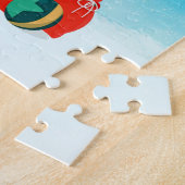 Chow Chow im Schnee mit Weihnachtsgeschenke Puzzle (Seite)