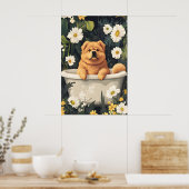 Chow Chow In Bathtub Poster, Funny Dog Poster (Küche)