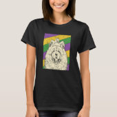 Chow Chow Jester Mardi Gras Dog Mom or Dad T-Shirt (Vorderseite)