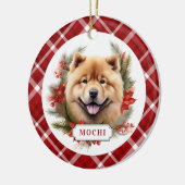 Chow Chow Keramik Circle Ornament (Links)