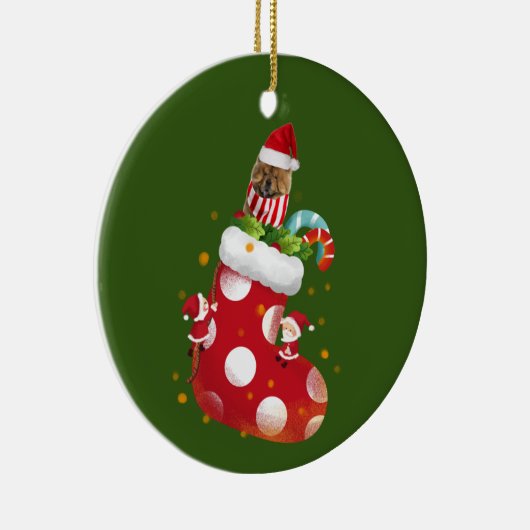 Chow Chow Keramik Ornament (Rechts)