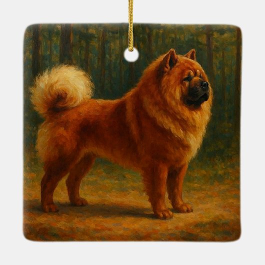 Chow Chow Keramikornament (Rückseite)