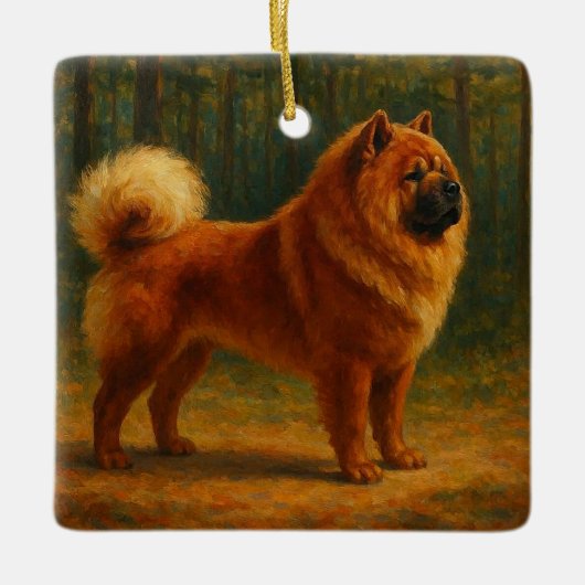 Chow Chow Keramikornament (Vorderseite)
