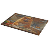 Chow Chow Kocht in der Küche Schneidebrett (Ecke)
