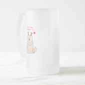 Chow-Chow liebe Sahnesankt Mattglas Bierglas (Vorderseite Links)