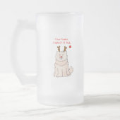 Chow-Chow liebe Sahnesankt Mattglas Bierglas (Links)