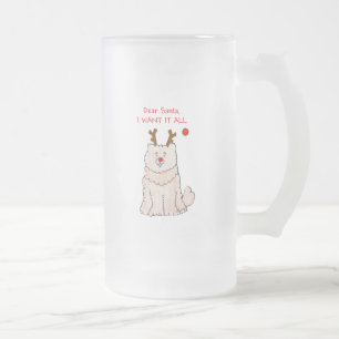 Chow-Chow liebe Sahnesankt Mattglas Bierglas