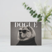 Chow Chow Luxus-Mode-Editorial Postkarte (Stehend Vorderseite)