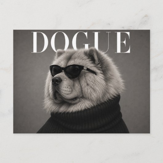 Chow Chow Luxus-Mode-Editorial Postkarte (Vorderseite)
