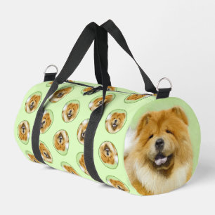 Chow Chow Malerei Rot Rau Süß Original Hunde Kunst Duffle Bag
