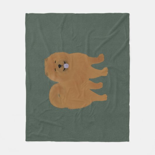 Chow Chow Medium Fleece Blankon (Vorderseite)