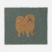 Chow Chow Medium Fleece Blankon (Vorderseite (Horizontal))