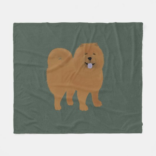 Chow Chow Medium Fleece Blankon (Vorderseite (Horizontal))