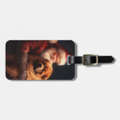 Chow Chow mit dem Weihnachtsmann Weihnachten Gepäckanhänger (Vorderseite horizontal)