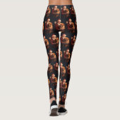 Chow Chow mit dem Weihnachtsmann Weihnachten Leggings (Rückseite)