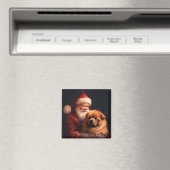 Chow Chow mit dem Weihnachtsmann Weihnachten Magnet (In Situ (Geschirrspüler))
